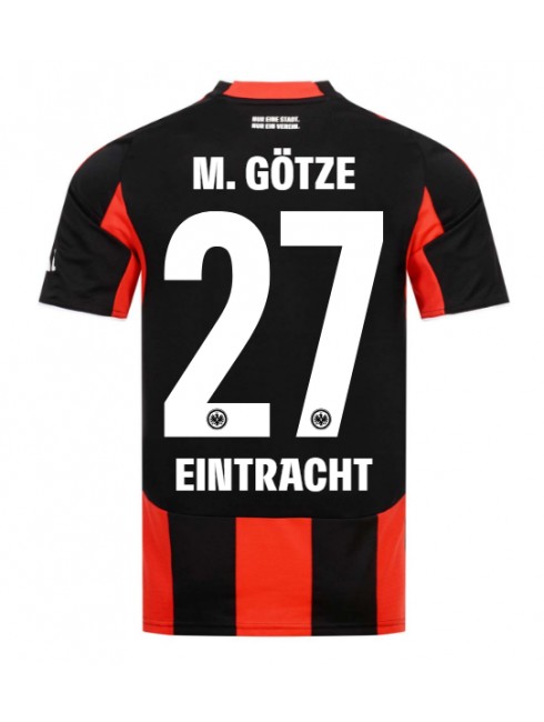 Moški Nogometna dresi replika Eintracht Frankfurt Mario Gotze #27 Domači 2025-26 Kratek rokav Moški Nogometna dresi replika Eintracht Frankfurt Mario Gotze #27 Domači 2025-26 Kratek rokav
